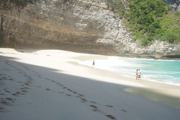 Eenmaal beneden kun je genieten van een prachtig strand!