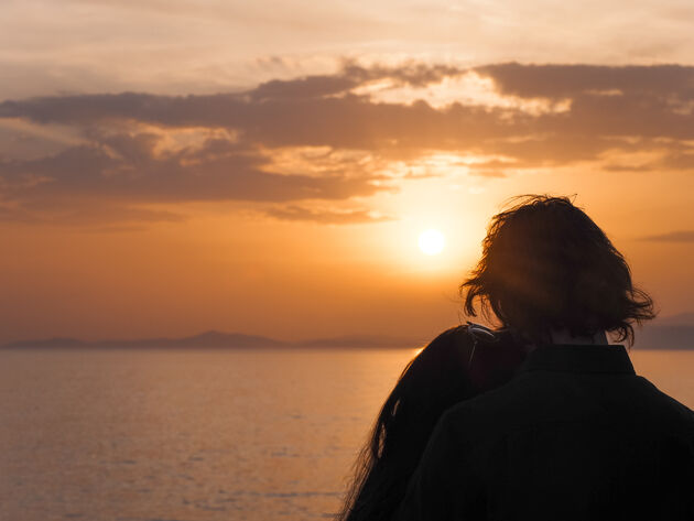 Geniet van de zonsondergang vanaf de ferry terug naar Split