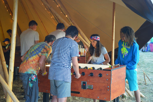 Ook de wat oudere kinderen weten zich goed te vermaken op het festival.