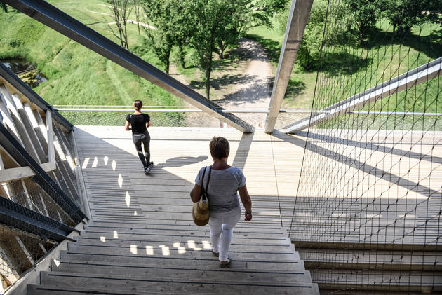 129 trappen omhoog - en omlaag - maar dan heb je wel een heel mooi uitzicht over de omgeving