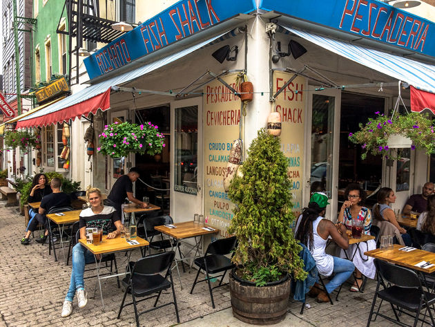 In Williamsburg vind je genoeg leuke restaurantjes en koffietentje