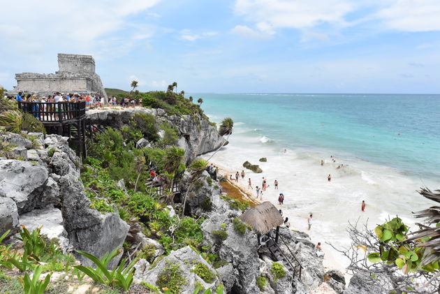 Het is lekker druk bij de ru\u00efnes in Tulum