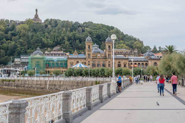 Wandel over de boulevard van San Sebastian