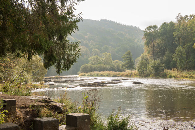 Het laagste punt van de route: rivier Semois