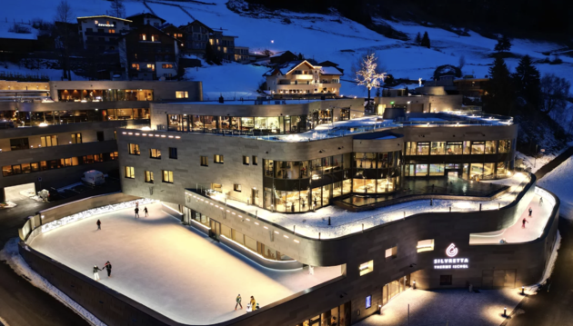 Schaatsen rondom het de spa\u00a9 Silvretta Therme Ischgl