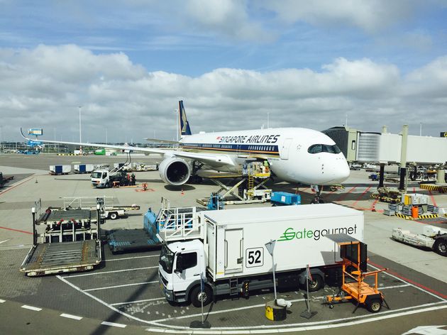 De splinternieuwe Airbus A350 van Singapore Airlines