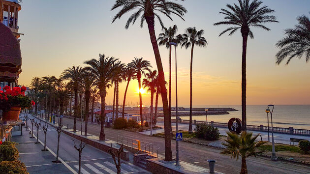 Sitges bij zonsondergang