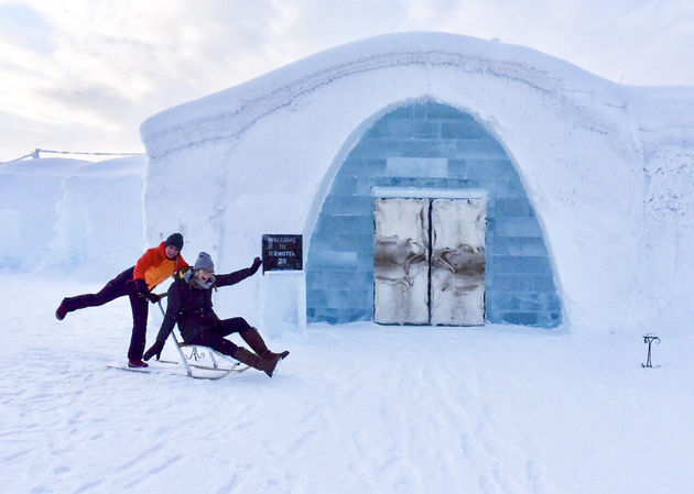 Dit is de ingang van IceHotel nummer 28