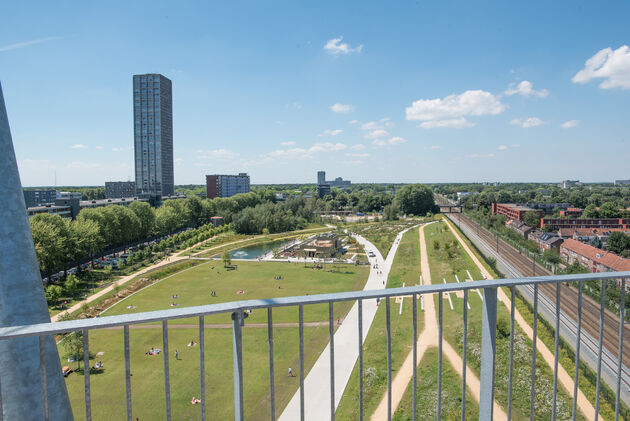 Het uitzicht helemaal bovenop de Kempentoren