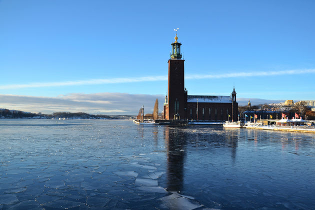 Prachtig uitzicht op een van de bekendste uitzichten van Stockholm: het Stadshuset