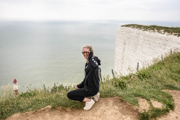 Het leuke aan roadtrippen: stoppen waar je maar wilt! Zoals hier, bij Beachy Head