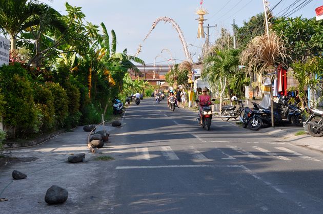 Een van de prachtige straten in Seminyak