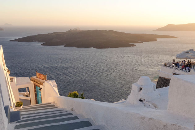 Zonsondergang op Santorini