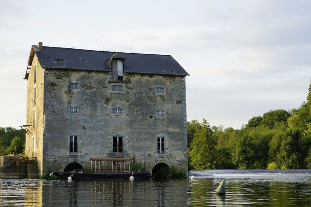 Mijn volgende bestemming, een Toue op de rivier de Mayenne