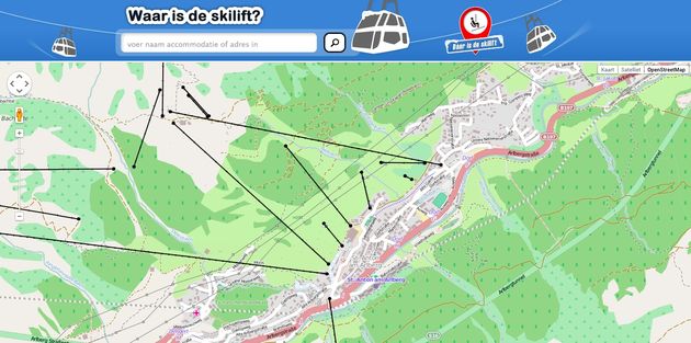 Handig: zie direct hoe ver je moet lopen vanaf jouw accommodatie naar de skilift