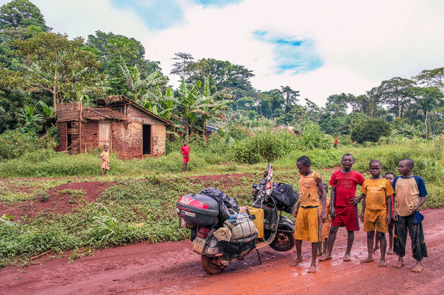 Met locals in Congo