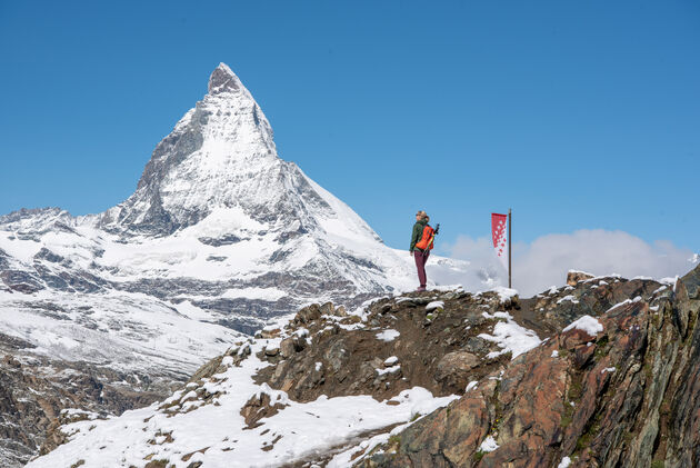 Tijdens het afdalen vanaf de Gornergrat kom je langs dit soort waanzinnig mooie plekken