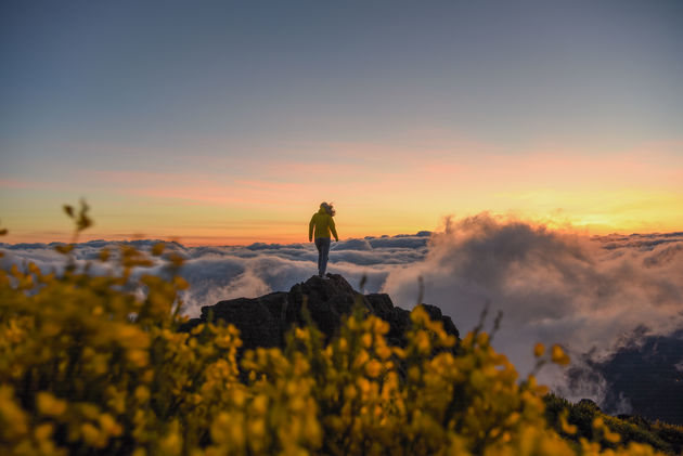 Zonsopkomst op de Pico do Arieiro, het perfecte moment om aan een hike te beginnen